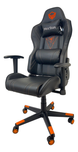 Silla Gamer Meetion Chr15 Black Reclinable Cuero Sintetico