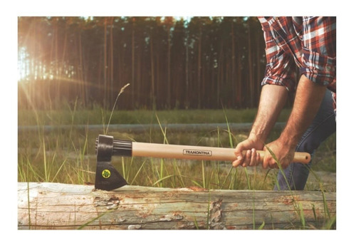Imagen 4 de 5 de Hacha Talar 1.23kg Cabo Madera 50cm Tramontina
