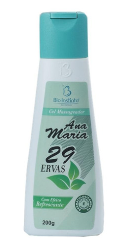 Gel Massageador Ana Maria 29 Ervas Frasco 200g Bio Instinto