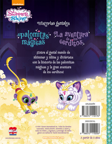 Shimmer and Shine palomitas mágicas, de Martínez Ibañez, Alma (Redacción De tenidos). Editorial Mega Ediciones, tapa blanda en español, 2018