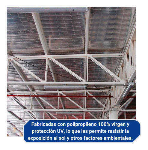 Red Malla Plastica Sosten Rollo Para Aislacion Techo X 50m2