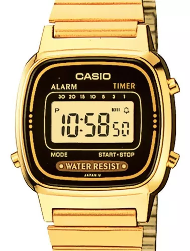 Reloj Mujer Casio Slim Ltp-vt01g-1b Local Barrio Belgrano Color de