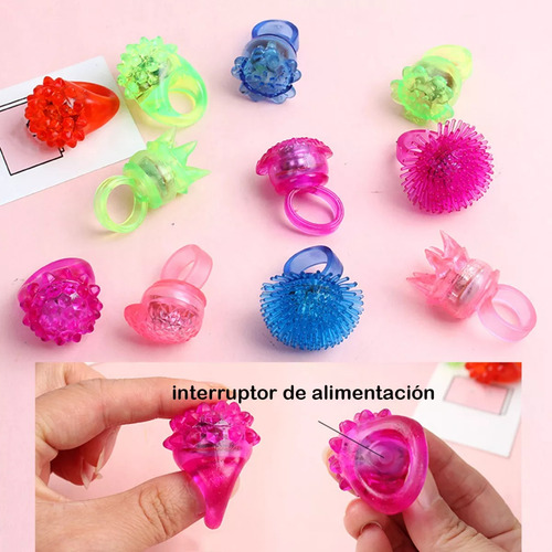 30 Pcs Anillos Led Luminosos Luz Con Anillos De Fiesta Boda