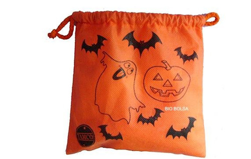 Bolsa  Ecológica Halloween Dia Niños  20x18 Cms Marca Gratis