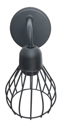 Imagen 2 de 3 de Aplique Farol De Pared Jaula E27 Iluminación Vintage Interior Ferrolux