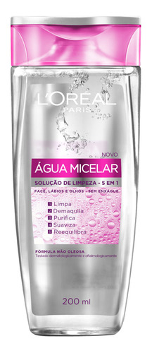 Água Micelar L'oréal 200ml - Limpeza E Remoção Maquiagem