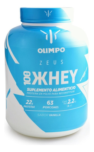 Proteína 100% Whey 2.26kg Sabor Vainilla Zeus Olimpo