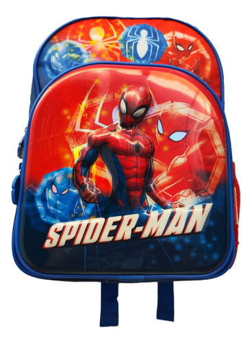 Mochila Spiderman Araña 3d Jardín Prescolar 12 Disney Wabro 