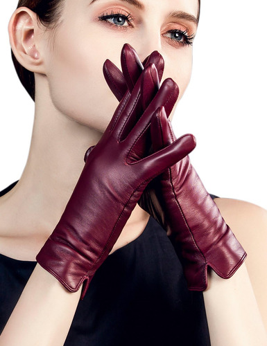 Yiseven Vestido De Invierno Para Mujer Guantes De Cuero De