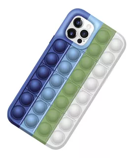 Capa pop it,bolhas, bubble toy, toy Wlxy Bolhas azul com design iphone 12 tela 6.1