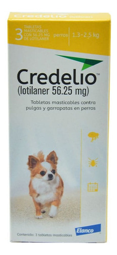 Credelio Tabletas Contra Pulga Y Garrapatas 1.3 - 2.5 Kg