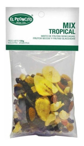 Mix De Frutos Secos Y Frutas Tropical El Peoncito X 100 Grs