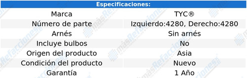 Par Calaveras Ford Fusion 2006-2007-2008-2009 S/arnes Tyc