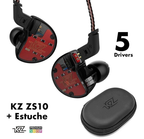 Inear Audífonos Kz Zs10 Monitores Hifi Original + Estuche