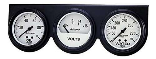 Autometer *******/8  Consola De 3 Calibres, Aceite-agua-volt