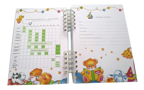Imagem 4 de 10 de Álbum Livro Diário Bebê Meninos Personalizado Balões Caixa