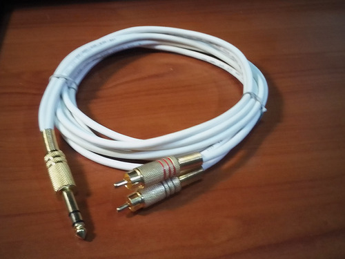 Cable De Audio Plug Trs 1/4 Pulgadas A Dos Rca Macho