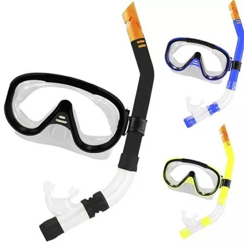 02un. Mascara Mergulho Kit Oculos E Snorkel Com Valvula Top