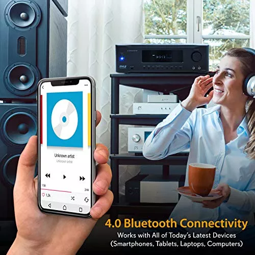 Pyle Receptor de cine en casa Bluetooth de 1000 W, sistema de amplificador  estéreo de sonido envolvente de 5.2 canales con 4K Ultra HD, video 3D y