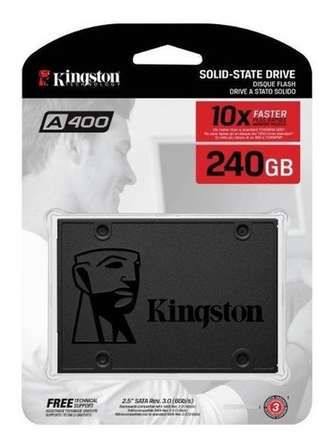 Disco Sólido Ssd Interno Kingston 240gb Negro