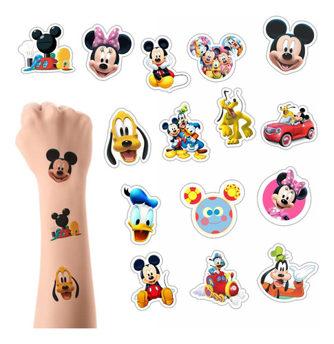 Tatuajes Temporales Pack X 50 Tattoos Mickey Y Sus Amigos - La Casa De Mickey