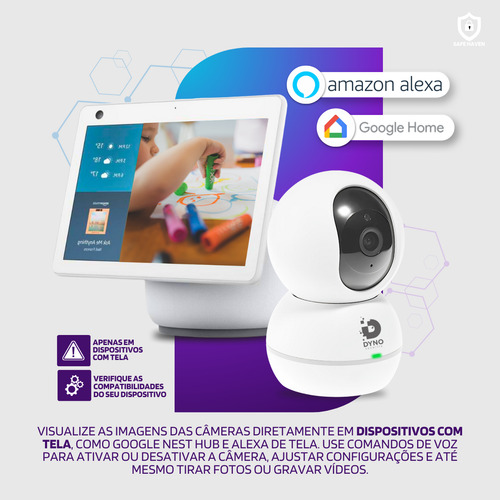 Câmera Segurança Babá Eletrônica Pet C/ Visão Noturna E Som Cor Branco