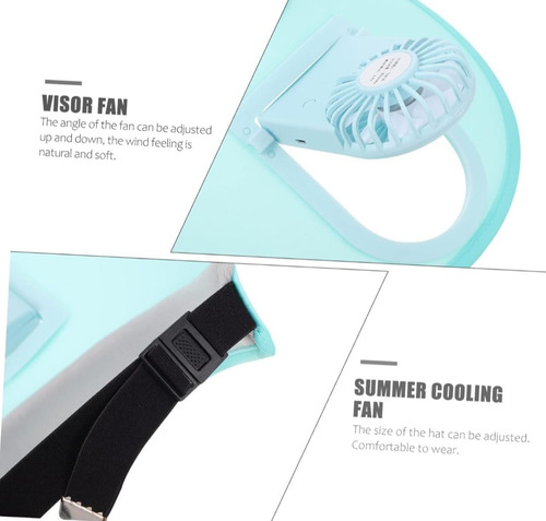 Sombrero Gorra Visera Con Ventilador Portatil Recargable