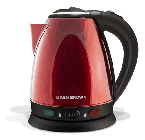 Pava Electrica Ken Brown Je 1254 Roja Acero Inoxidable 1,5 L