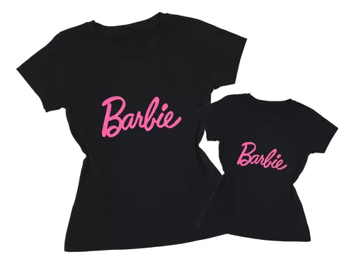 Kit 2 peças - Camisetas Tal Mãe Tal Filha(o) - Barbie Mom e Barbie Girl