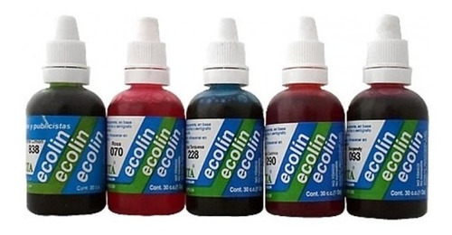 Acuarela Liquida Ecolin Roseta 30 Cc X 6 Colores