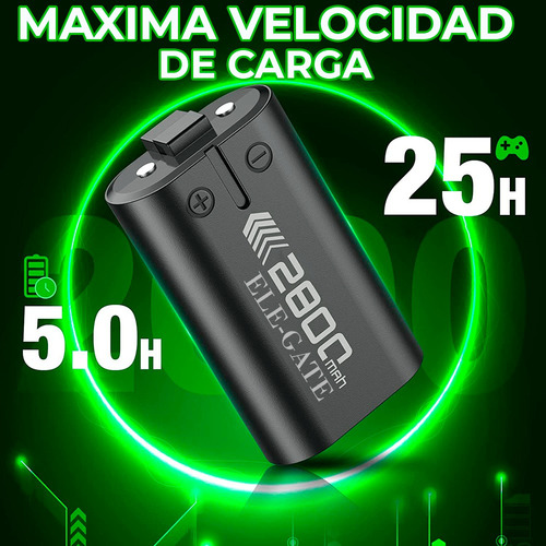 Cargador 4 Pilas Xbox Carga Rápida Tipo C Pilas Incluidas
