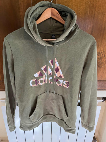 Buzo adidas Con Capucha Y Bolsillo Cangurito Mujer Talle L