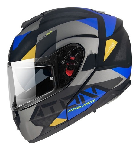 Casco Abatible Mt Atom W17 A2 Azul Mh&s