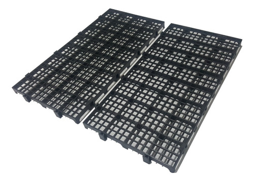 23 Pisos Plastico Preto Estrado Plat 50x25cm