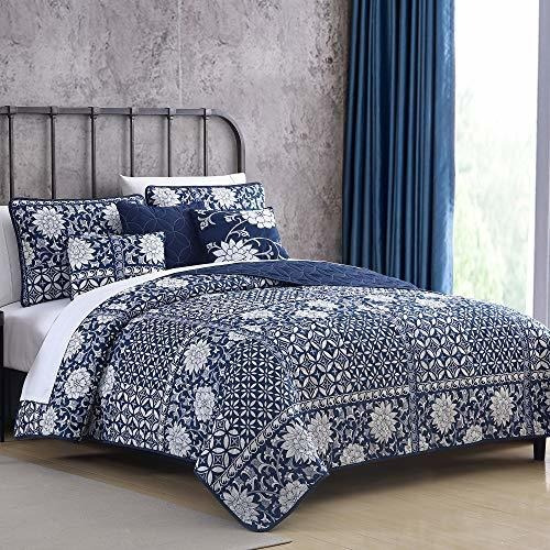 Costa Del Pacífico Textiles De 6 Piezas De Sion Quilt Set, Q