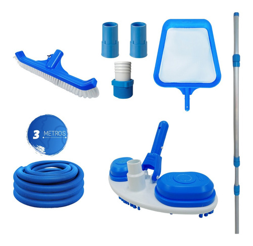 Kit Limpeza Piscina Aspirador Slim Sodramar + Mangueira