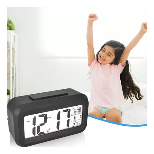 Reloj Despertador Pantalla Led Fecha Temperatura Alarma Colo