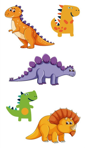 Imagen 5 de 10 de Tatuajes Temporales Tattoo Dinosaurio Pack X10 Souvenir