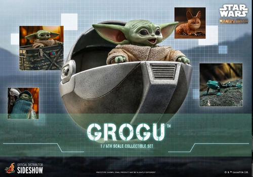 Set De Figuras Grogu The Mandalorian 1:6 Scale Hot Toys