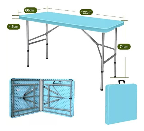 Practica Mesa Plegable Portátil Multiusos. Tipo Maletin