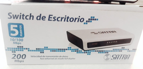 Satra Switch 5 Puertos 10/100 Mbps Sa-s0108