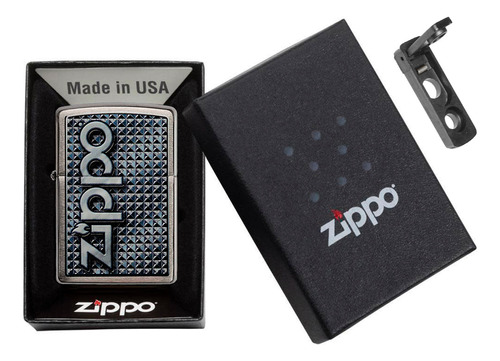 Zippo Brushed Chrome 3d Abstract 28280