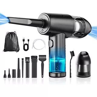 Compressed Air Duster & Vacuum 2-in-1, Electric Air Dus...