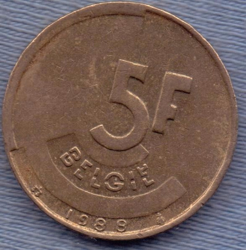Belgica 5 Francs 1988 * Leyenda En Holandes * Baudouin I *