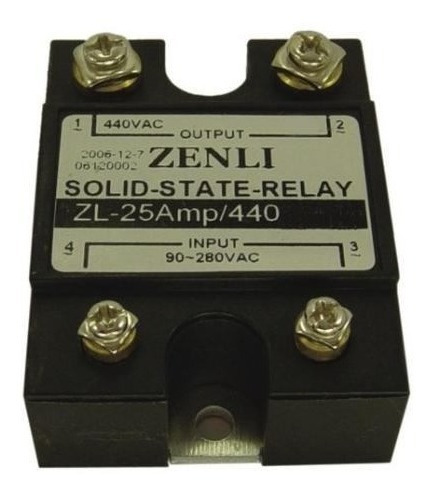 Imagen 3 de 3 de Rele De Estado Solido 90-280vac 25a 240vac Monofasico