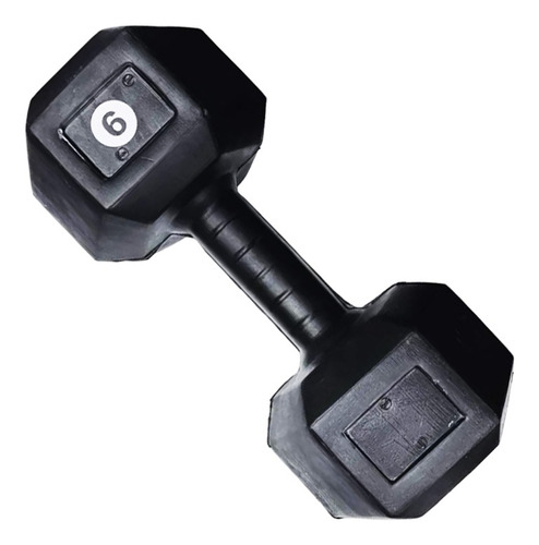 Mancuerna Pesa 6 Kg Pvc Rellena Hexagonales Por Unidad Gym