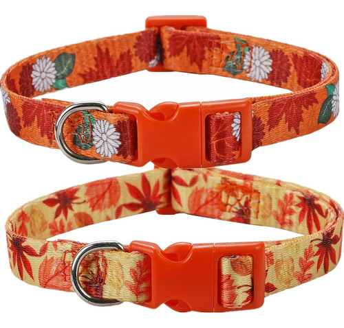 Collar De Perro De Otoño Para Perros Pequeños, Paquete De 2 