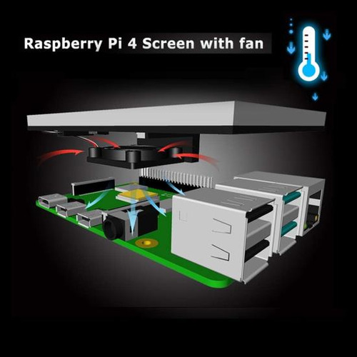 Jun-electron Para Pantalla Táctil Raspberry Pi 4 Con Estuche