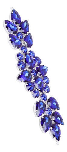 Exquisito Parche Con Diamantes De Imitación De Cristal Azul