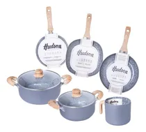 Comprar Set De Ollas Antiadherentes Baterias Hudson Granito 6 Piezas